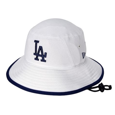 Mens Los Angeles Dodgers New Era White Diamond Era Bucket Hat