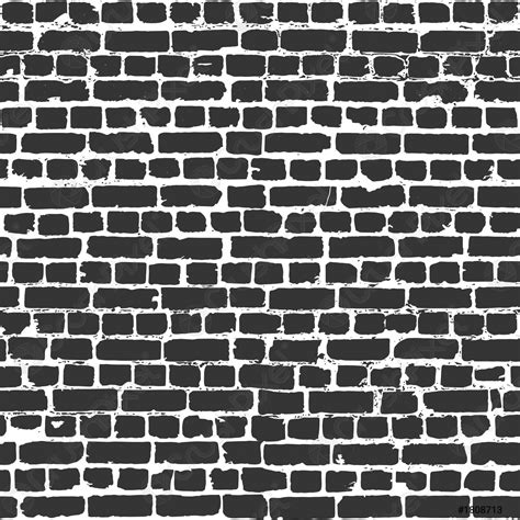 Gray Bricks In Worn Out Brick Wall Seamless Pattern Stock Vector