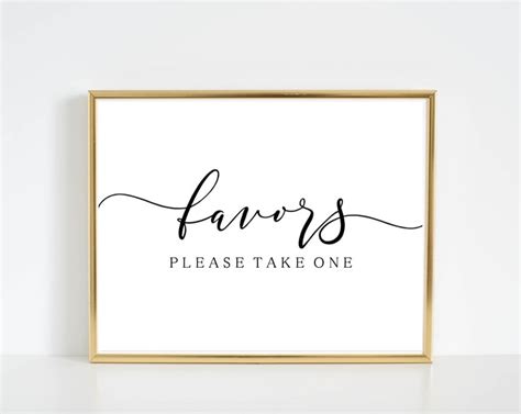 Favors Please Take One Printable Sign Instant Download Etsy