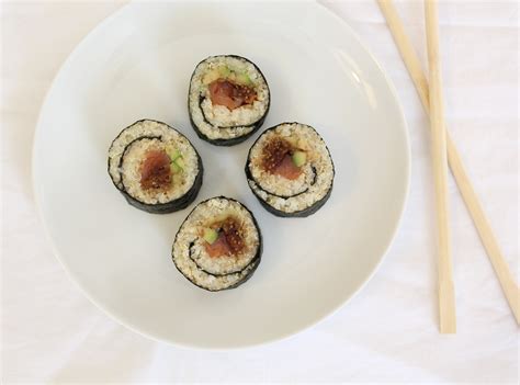 Quinoa And Millet Sushi With Fig Salmon And Avocado Liezl Jayne