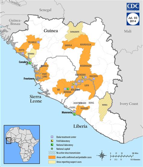 On september 30, 2014, cdc confirmed the first. File:Ebola Map from Guinea, Liberia and Sierra Leone in ...