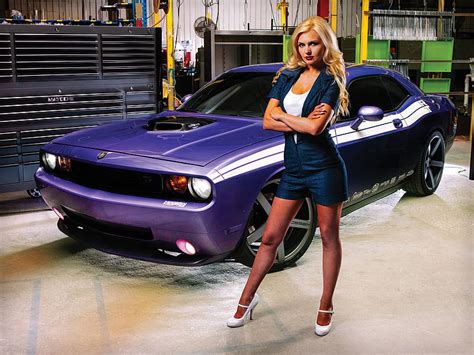Mopar Muscle Purple Model Babe Challenger Hd Wallpaper Peakpx
