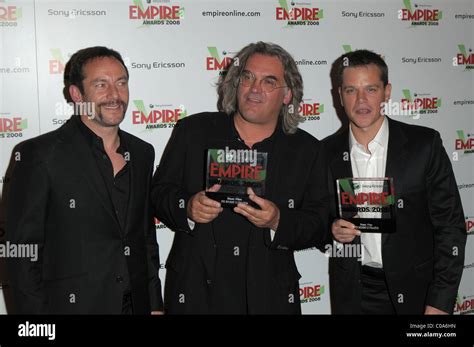 jason isaacs paul greengrass and matt damon empire film awards held at grosvenor house hotel