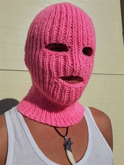 new handknit wool blend winter balaclava face mask hat helmet etsy in 2020 knitted balaclava