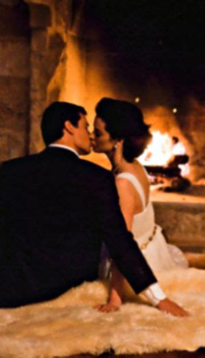A Fine Romance Kissing Someone Special In Front Of An Open Fire