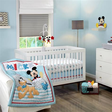Baby Boy Mickey Mouse Crib Bedding Disney Mickey Mouse Hello World 4