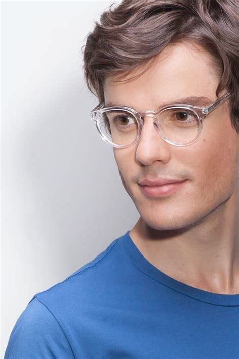 Theory Intellectual Clear Round Eyeglasses Eyebuydirect In 2020 Mens Glasses Frames Clear