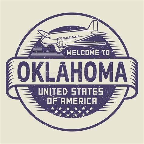 Stamp Welcome To Oklahoma United States Stock Vector Illustration Of
