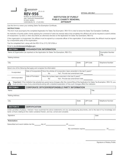 Pa Rev 956 2020 2022 Fill Out Tax Template Online Us Legal Forms
