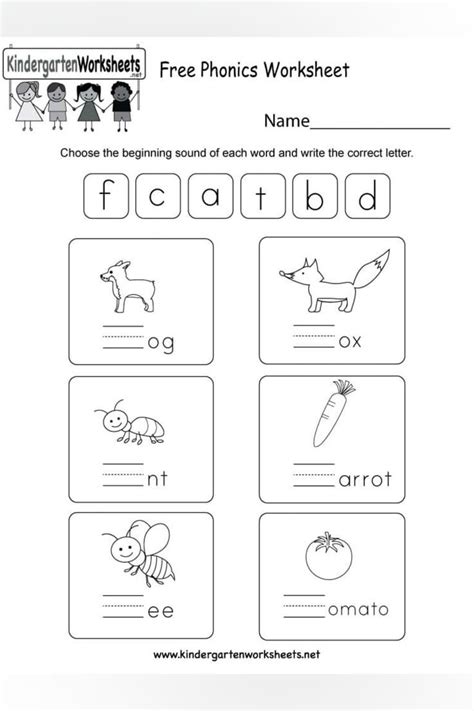 Free Phonics Worksheets For Kindergarten Phonics Worksheets Free