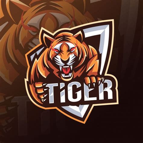 Premium Vector Tiger Mascot Logo Esport Design Abstract Logo