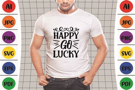 Happy Go Lucky Svg Design Graphic By Svgstore209 · Creative Fabrica
