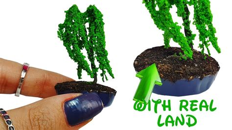 Diy Miniature Weeping Willow Bonsai Tutorial Crafts Youtube