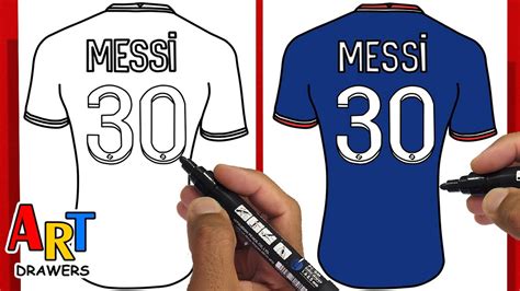How To Draw Messi Psg Shirt 30 I Champions League Lionel Messi Youtube