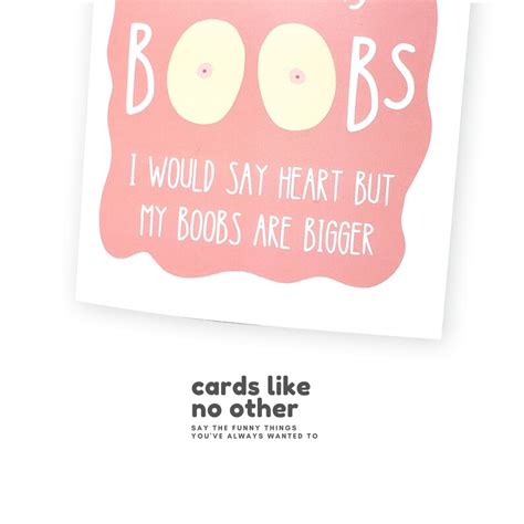Funny Boobs Anniversary Card For Him Cute Naughty Birthday Etsy