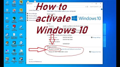 How To Activate Windows 10 With A Product Key Youtube