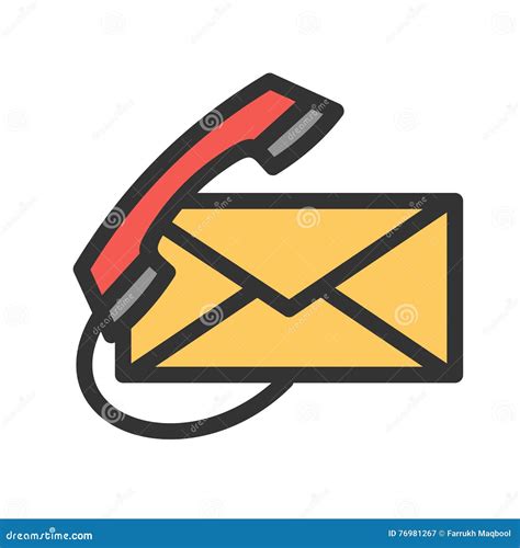 Email Or Call Stock Vector Illustration Of Newsletter 76981267