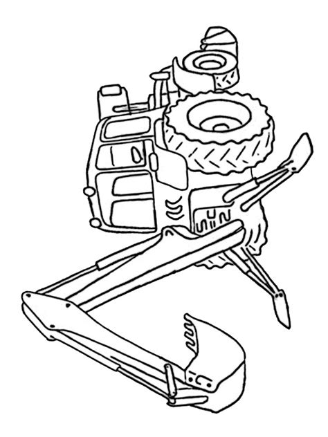 Tractor ford 3600 coloring page iron metal dibujos carritos. Kleurplaat Tractor Graafmachine | Leukekleurplaten.nl
