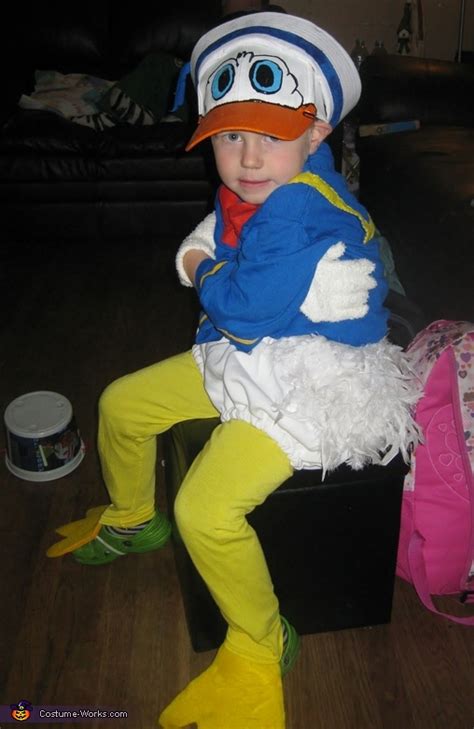 The steps are simple, start with a base donald duck set, add big duck feet and toon items and you will be. Homemade Donald Duck Costume