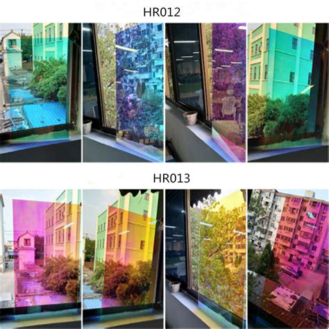 Dichroic Stain Colour Changing Rainbow Window Film For Laminated Glass