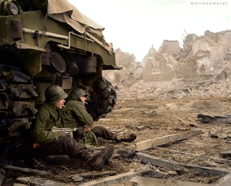 These Gorgeous Colorized Photos Of The Front Lines Of Ww2 Bring The