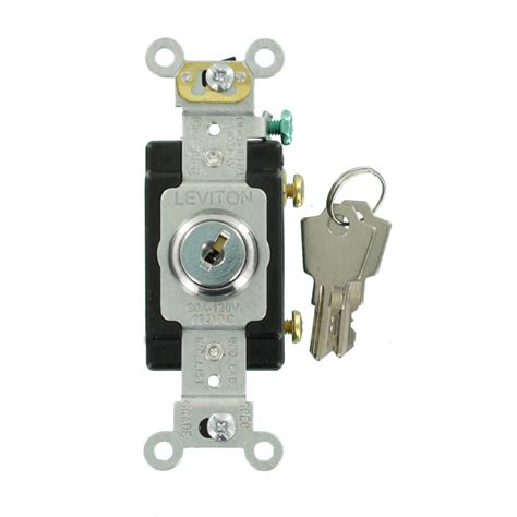 Leviton 20 Amp Industrial Grade Heavy Duty Single Pole Key Locking