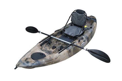 Bkc Fk285 95 Sit On Top Single Fishing Kayak W Upright Back Support