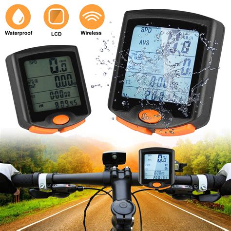 Wireless Bike Speedometer Lcd Odometer Bike Computer Waterproof