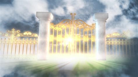 Opening Golden Gates Heaven Opening Light Stock Footage Video 100