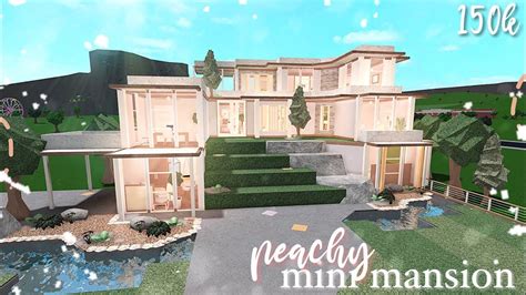 Bloxburg Peachy Mini Mansion Speed Build Youtube