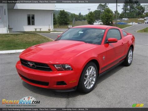 2012 Ford Mustang V6 Premium Coupe Race Red Saddle Photo 2