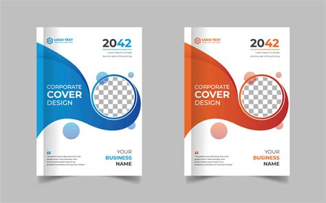 Corporate Book Cover Design Template In A4 Can Be Adapt To Brochure
