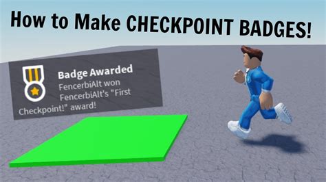 How To Make Checkpoint Badges Roblox Youtube