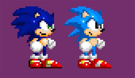 Modern Sonic And Classic Sonic Pixel Art Maker