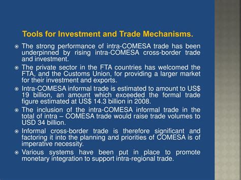 Ppt Comesa Promoting Regional Integration Through Trade And