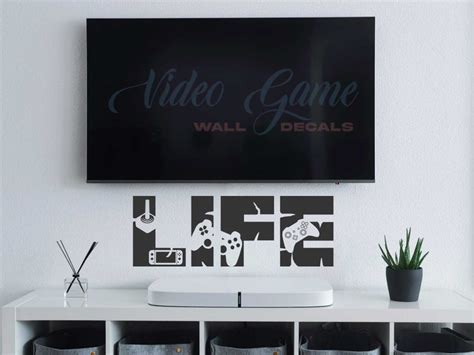 game life video game wall decal gaming room decor vinyl etsy
