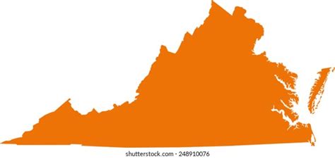 Virginia Map Stock Vector Royalty Free 248910076 Shutterstock
