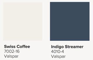 I think you will like it. Valspar Paint Swiss Coffee and Indigo Streamer - Porch ...