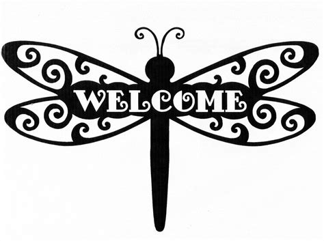 Dragonfly Welcome Sign By Steeldesigns On Etsy 2000 Etsy