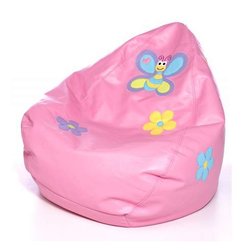 Gorgeous Pink Butterfly Flowers Bean Bag By Missi Missi Pink