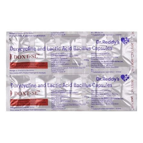 Doxt Sl Doxycycline And Lactic Acid Bacillus Capsules General Medicines