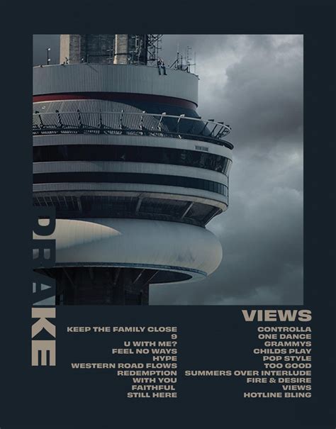 Views Drake Album Poster Poster Canvas Wall Art Print John Sneaker