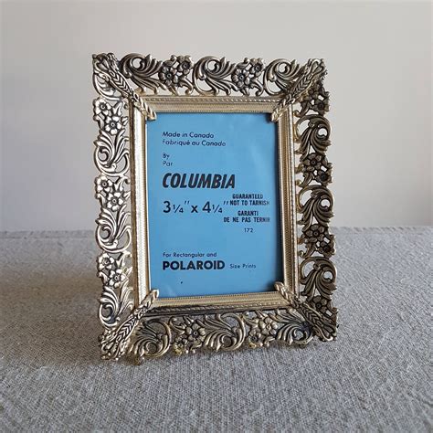 3 14 X 4 14 Black And Gold Metal Picture Frame Etsy Metal Picture