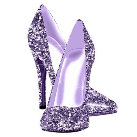 Elegant Purple Glitter High Heel Shoes Standing Photo Sculpture Zazzle Co Nz Glitter High