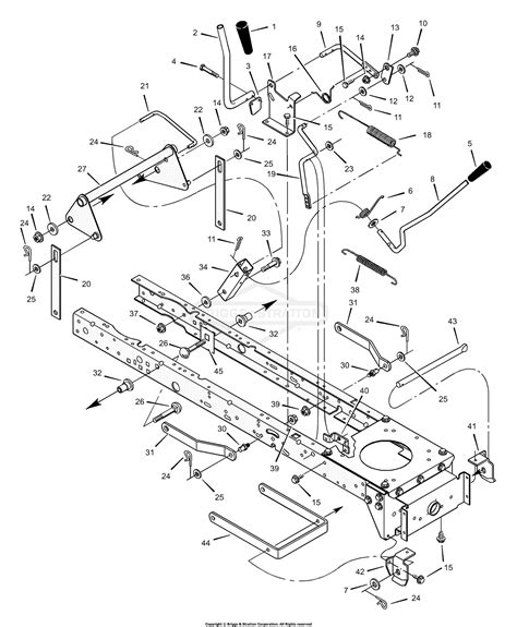 Murray 42576x92b Lawn Tractor 2000 Parts Diagram For Mower Housing
