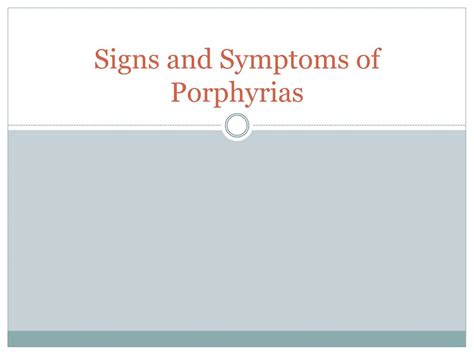 Ppt Porphyrias And Errors In Heme Metabolism Powerpoint Presentation