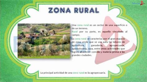 Diferencia Entre Zona Rural Y Urbana Definición Para Niños