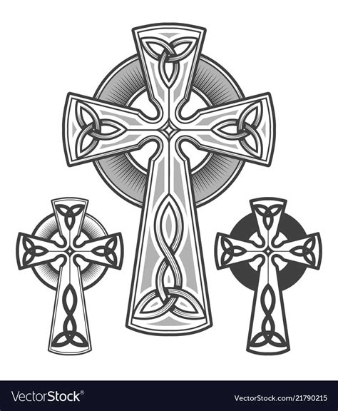 Celtic Cross Set Royalty Free Vector Image Vectorstock