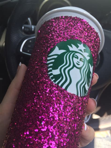 Hot Pink Glitter Starbucks Cup Authentic Grande Starbucks Etsy