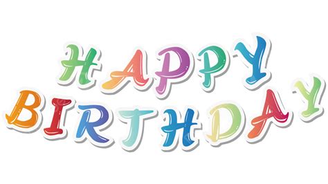 Happy Birthday Font Vector Png Images Happy Birthday Font Text Colored